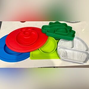Silicone Suction EZPZ and Bumkins Baby/Toddler Plates